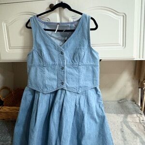 Stylish Blue Denim Kids Dress